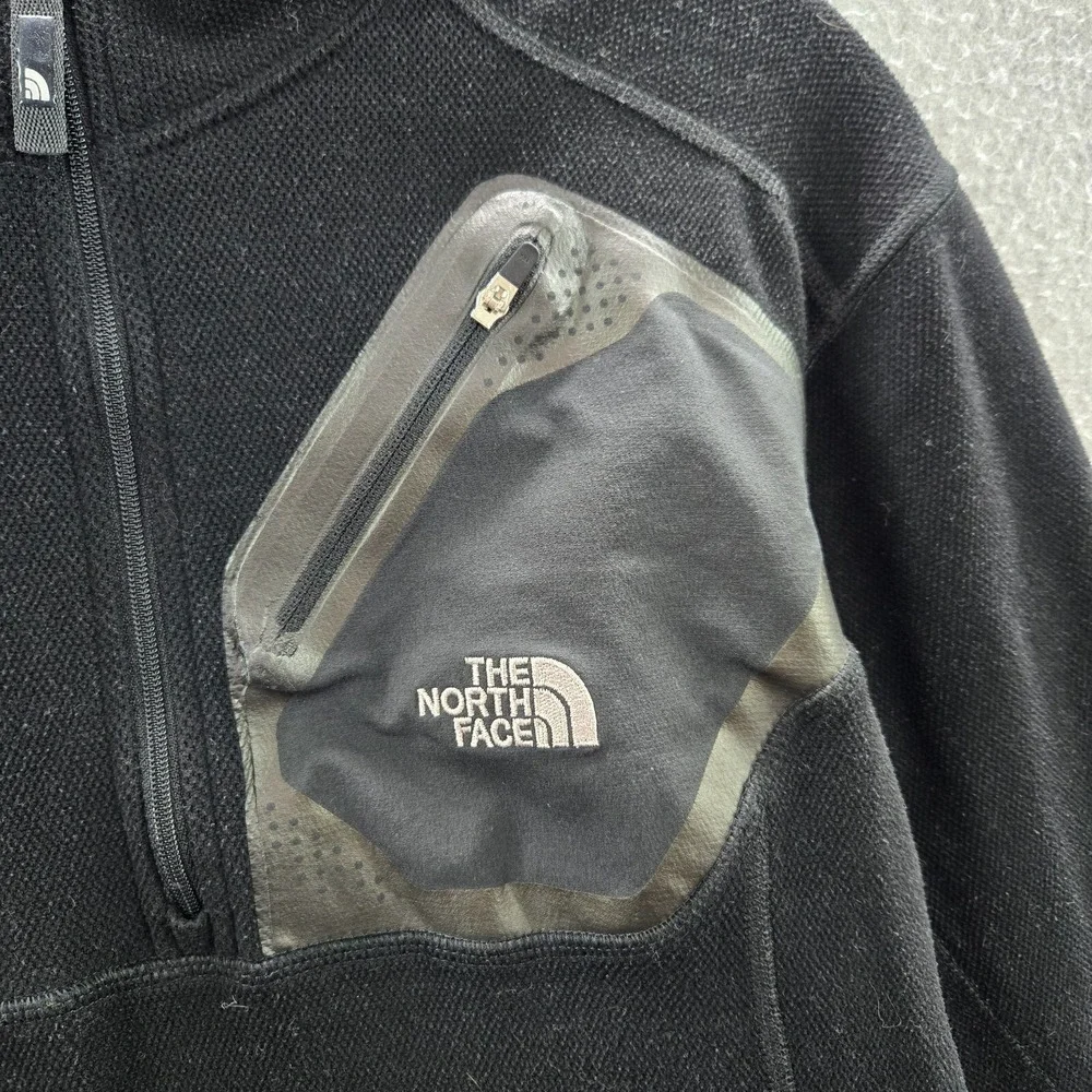 The North Face Men‎ Sweatshirt Small Black 1/2 Zip Pocket  Mock Neck Pullover
